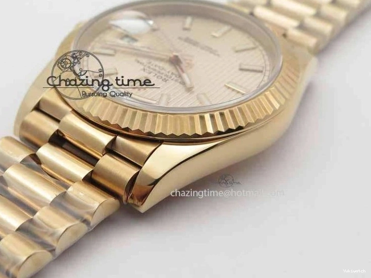 RG Edition On Best A3255 RG President Noob 228239 40mm 1:1 RG Bracelet Day-Date Dial 0409